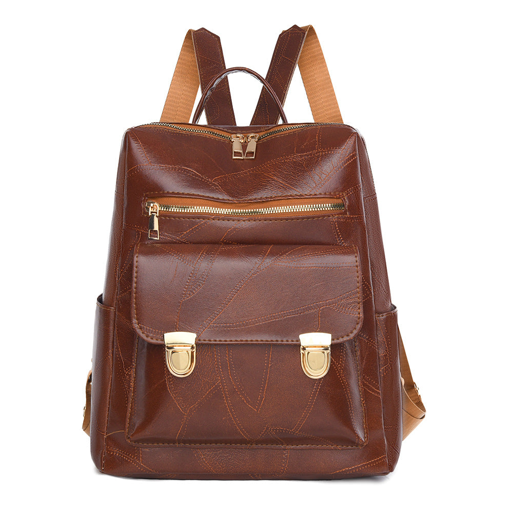 Stylish Leather Backpack Calm Wears