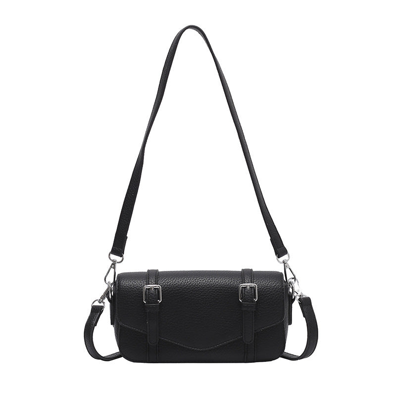 Women's elegant shoulder bag made of textured synthetic leather with adjustable shoulder strap-https://detail.1688.com/offer/1005013698614.html-Calm Wears-Black-nothing-Calm Wears
