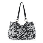 Stylish Zebra Print Canvas Tote Bag