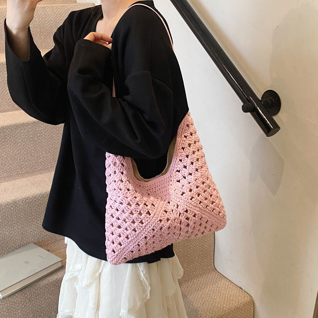Women's crochet shoulder bag with ergonomic strap-https://detail.1688.com/offer/1039621366772.html-Calm Wears-Beige-nothing-Calm Wears