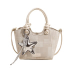 Women's Mini Handbag with Fashionable Star Keychain