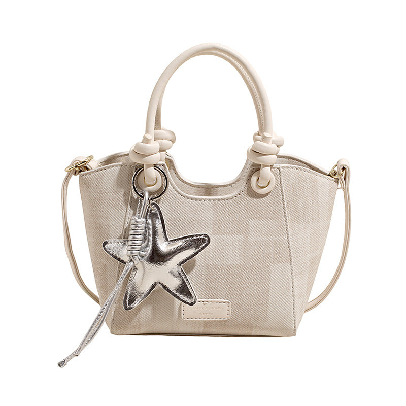 Women's Mini Handbag with Fashionable Star Keychain
