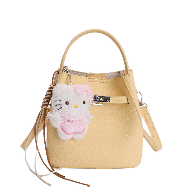 Women's mini handbag with cute charm-https://detail.1688.com/offer/1015137511395.html-Calm Wears-Yellow-Size: With pendant-Calm Wears