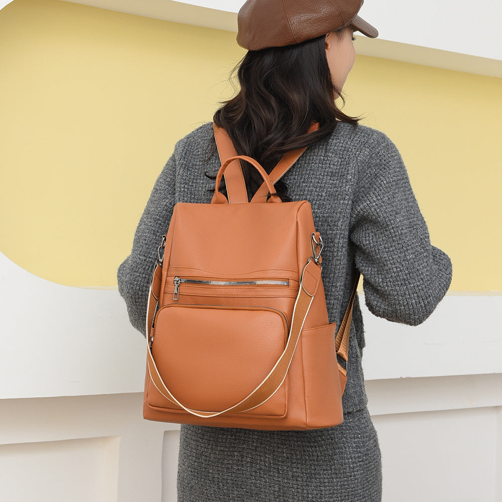 Structured Leather Travel Backpack Calm Wears