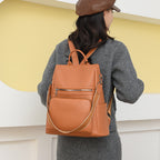 Structured Leather Travel Backpack Calm Wears