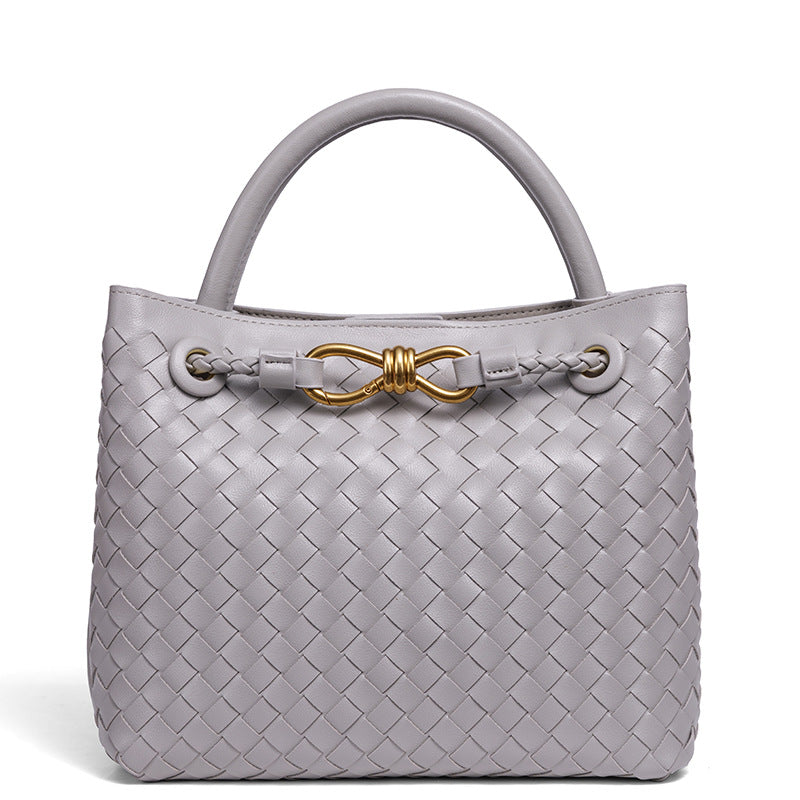 Elegant Braided Leather Tote