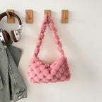 Cozy Textured Plush Handbag