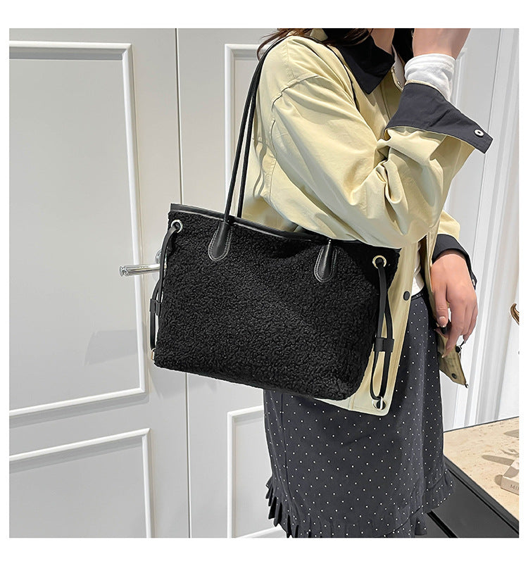 Oversized Faux Fur Tote Bag
