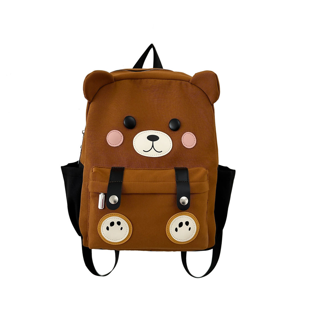 Plush backpack with bear design