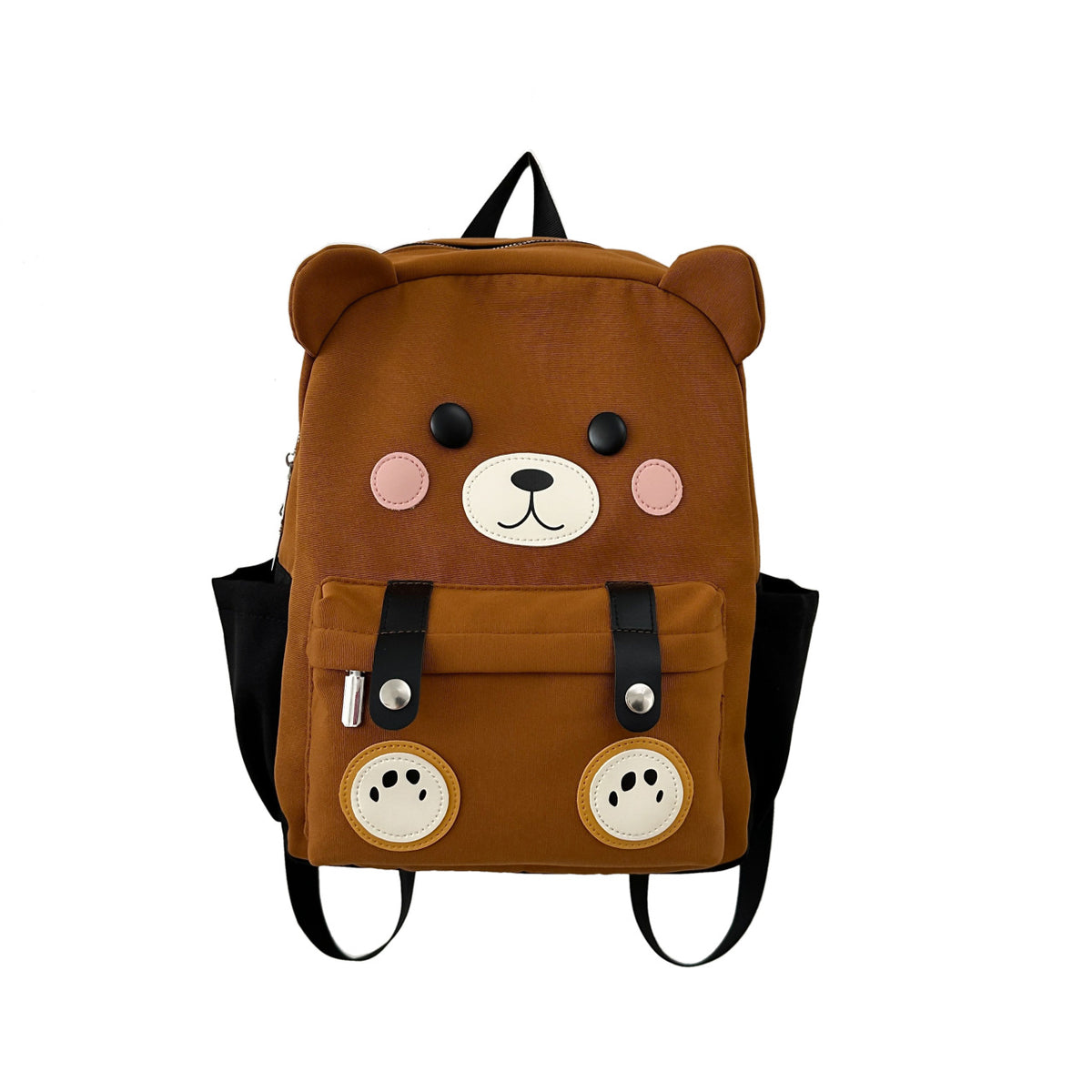 Plush backpack with bear design