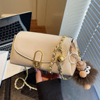 Women's shoulder bag with decorative pendant and luxurious chain strap-https://detail.1688.com/offer/1012944025362.html-Calm Wears-Braun-Size: With pendant-Calm Wears
