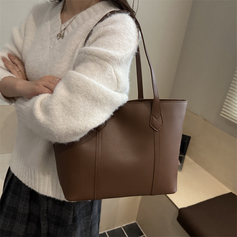 Women elegant tote bag with minimalist structure-https://detail.1688.com/offer/1029572855326.html-Calm Wears-Braun-nothing-Calm Wears