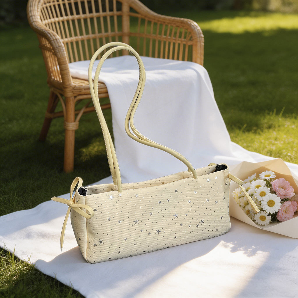 WoStar-Patterned Compact Shoulder Bag
