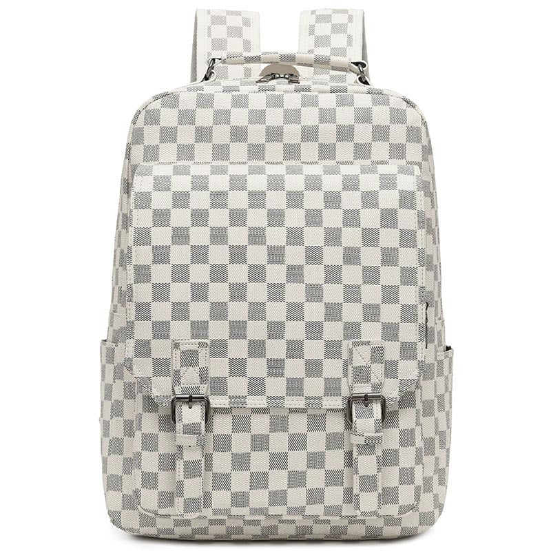 Stylish Checkerboard Laptop Backpack