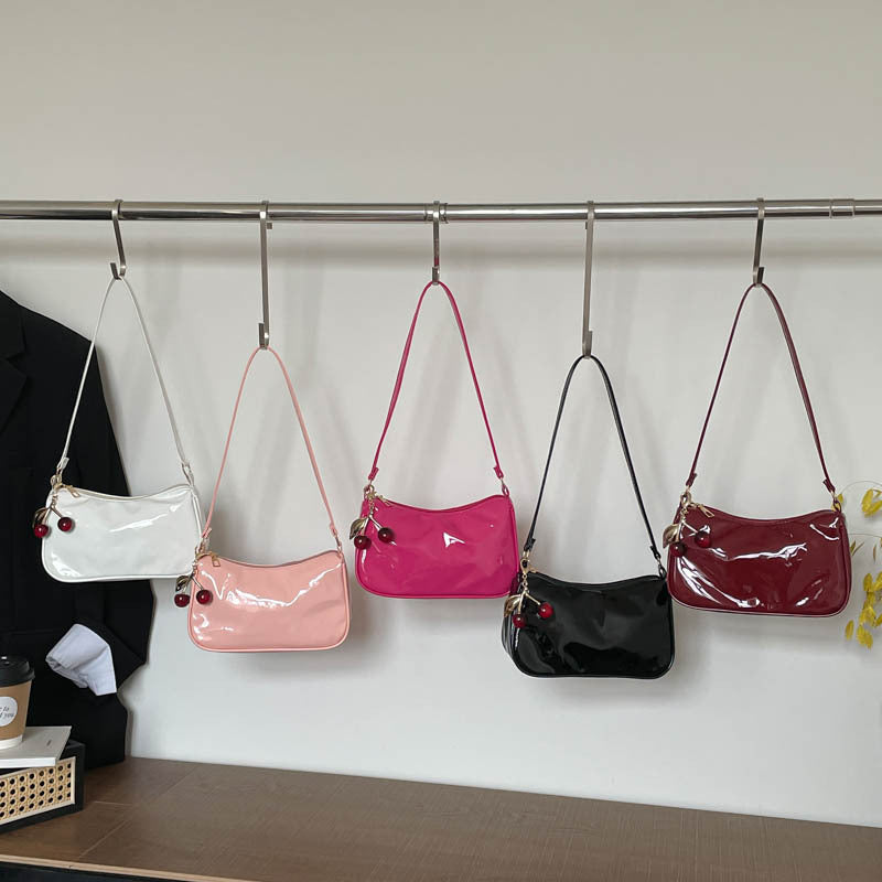 WoGlossy Textured Handheld Crossbody Bag