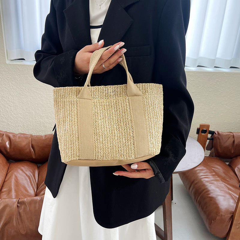 WoEco-Friendly Straw Beach Tote