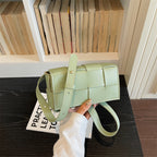Woven Leather Crossbody Purse