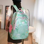 Cheerful school backpack with child-friendly design