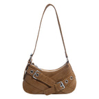 Women's fashionable shoulder bag made of soft suede leather with unique appliqué-https://detail.1688.com/offer/996722361329.html-Calm Wears-Braun-nothing-Calm Wears