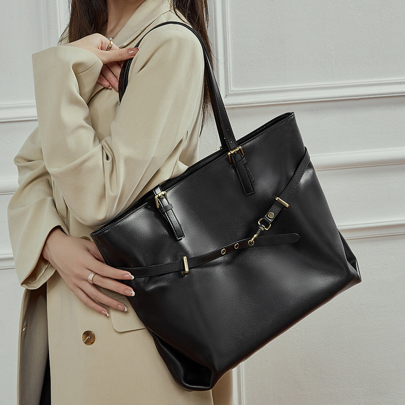 Women's elegant tote bag with practical interior design and stylish accents-https://detail.1688.com/offer/990927774275.html-Calm Wears-Braun-42-Calm Wears