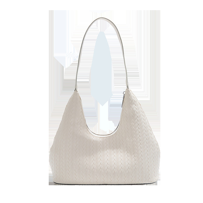 Textured Woven Shoulder Bag