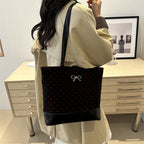 Heart-Embellished Canvas Tote Bag