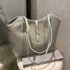Ladies tote bag made of high-quality leather with elegant design-https://detail.1688.com/offer/981975684283.html-Calm Wears-Cream-nothing-Calm Wears