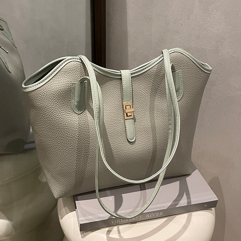 Ladies tote bag made of high-quality leather with elegant design-https://detail.1688.com/offer/981975684283.html-Calm Wears-Cream-nothing-Calm Wears