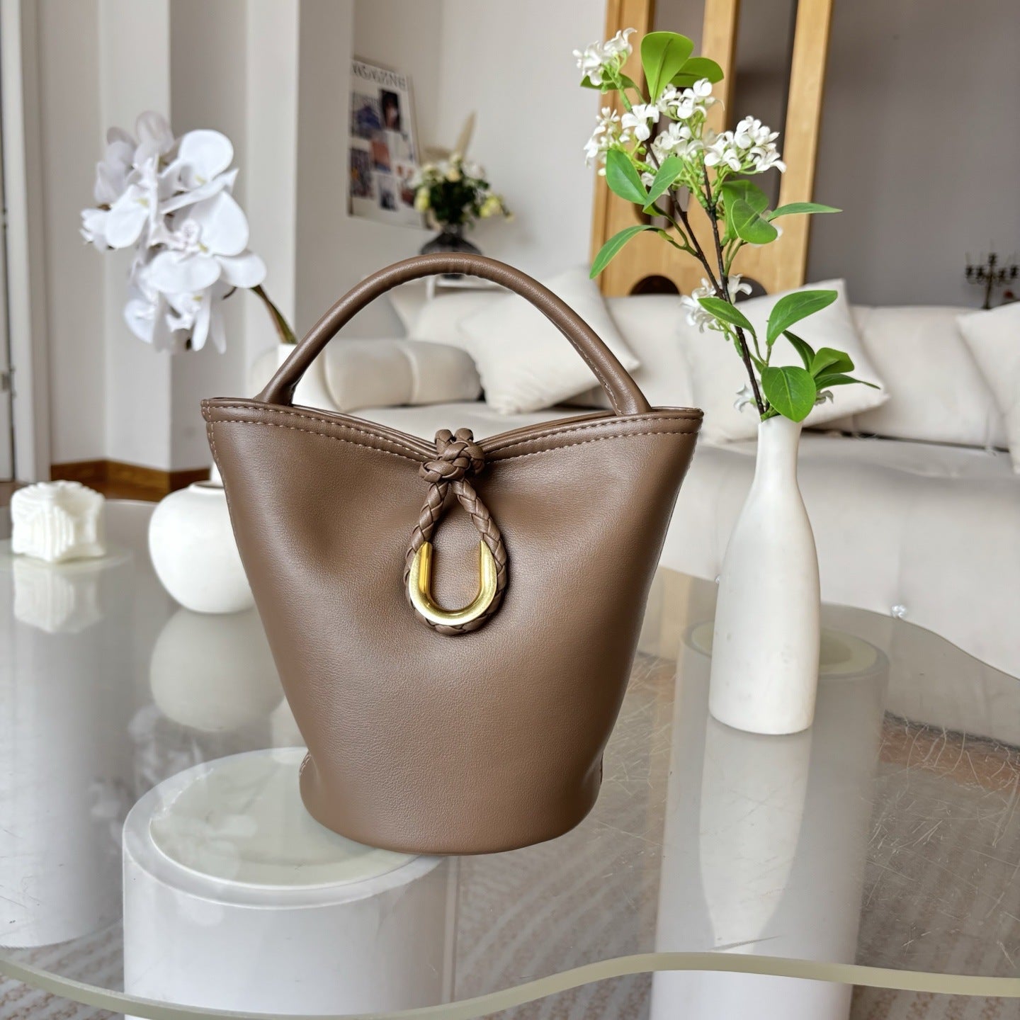 Women’s fashionable mini handbag-https://detail.1688.com/offer/917104464919.html-Calm Wears-Pine cone brown-15-Calm Wears