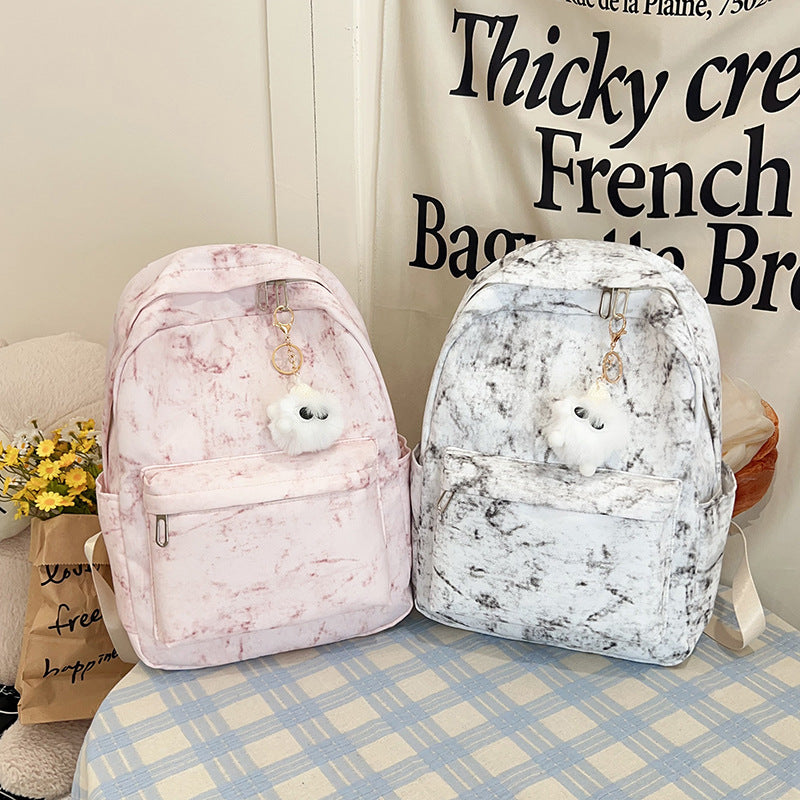 Leisure backpack with creative accents