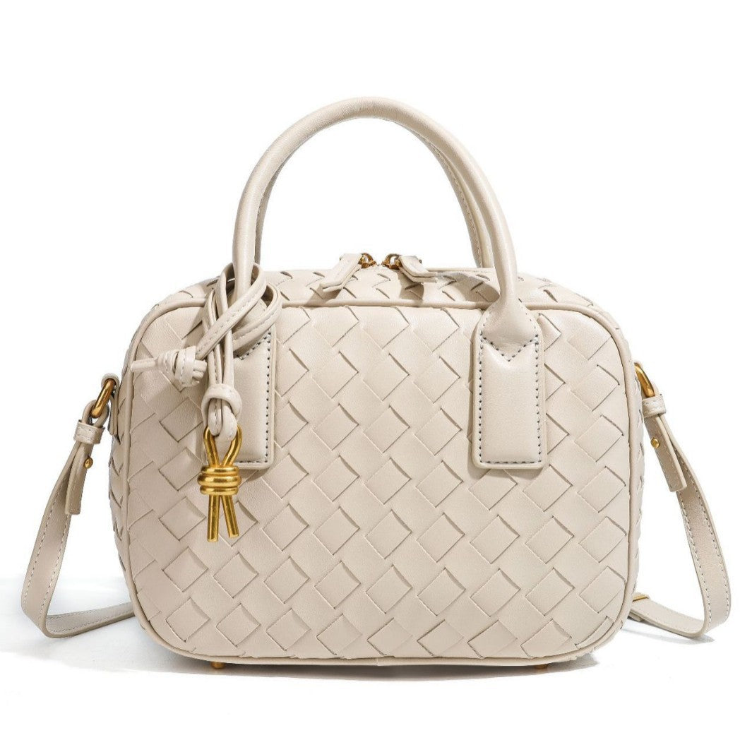 Textured Leather Boutique Handbag