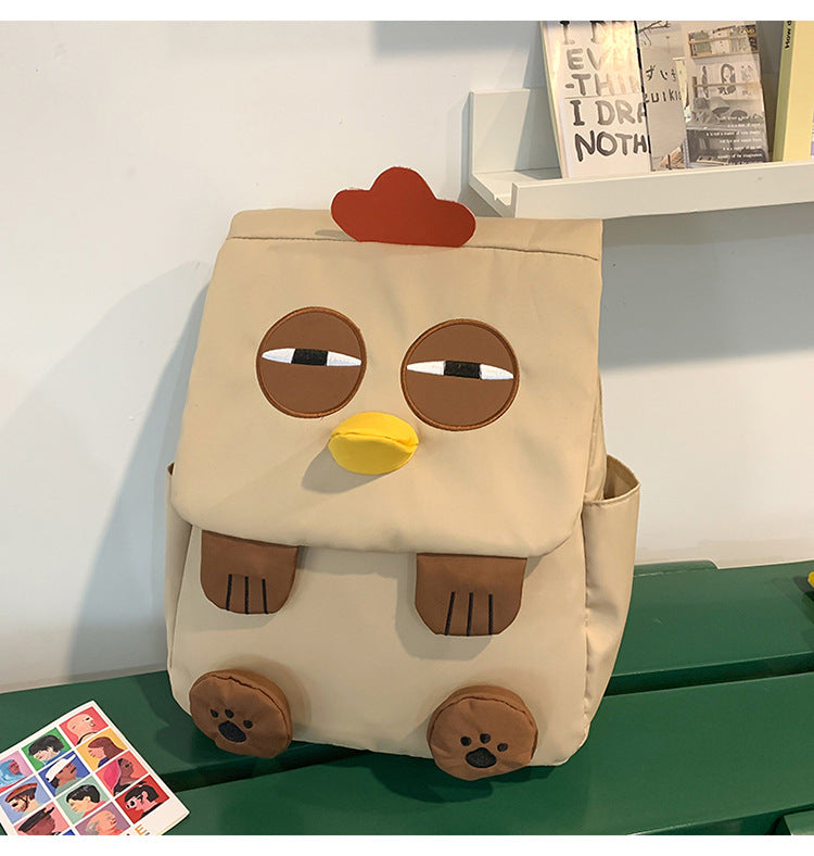 Cute Chicken-Themed Plush Backpack
