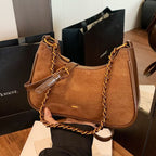 Women's fashionable shoulder bag in vintage look with chain strap-https://detail.1688.com/offer/997435712249.html-Calm Wears-Braun-nothing-Calm Wears