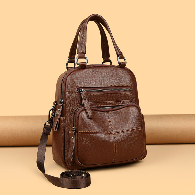Multi-Functional Leather Handbag