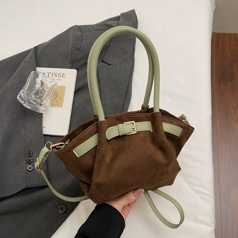 WoChic Suede Satchel Bag
