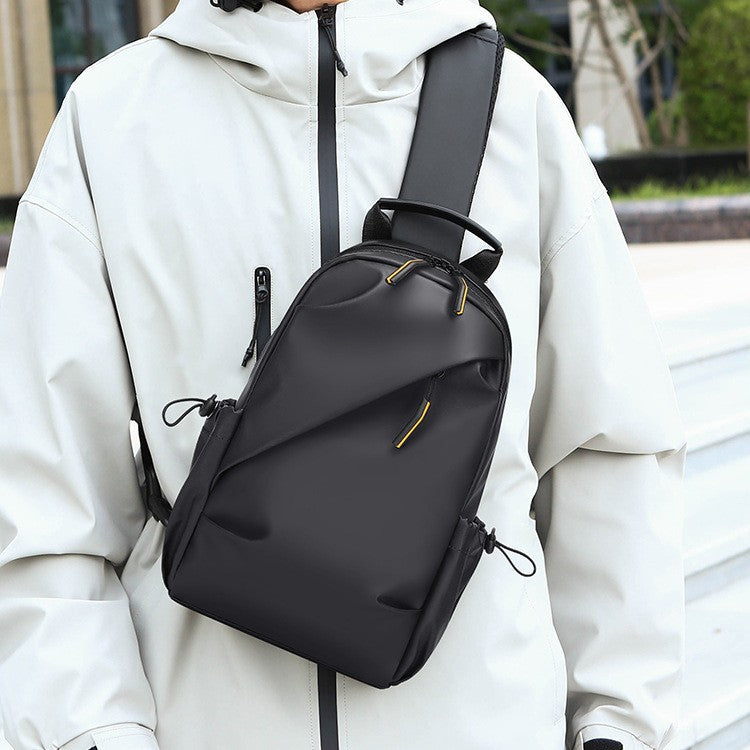 Practical sling backpack with high-functional compartments