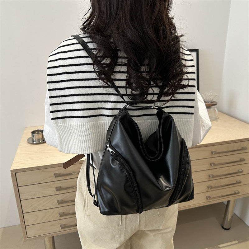 Chic Faux Leather Hobo Bag