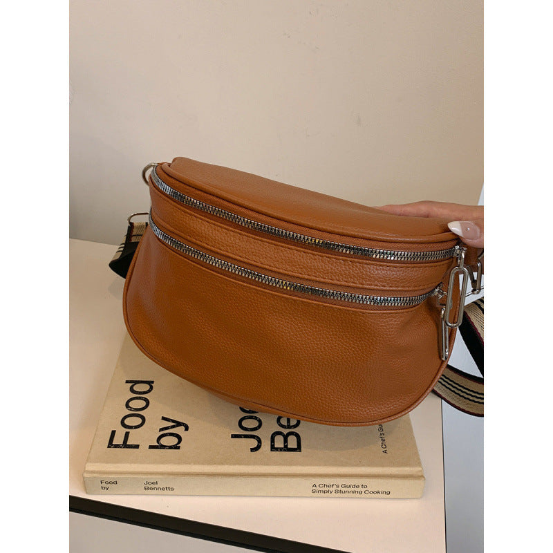 WoChic Dual-Zipper Crossbody Bag