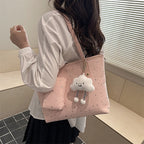 Women's large tote bag with sparkling star design and detachable cosmetic pouch-https://detail.1688.com/offer/1027807811512.html-Calm Wears-Rosa-Size: With pendant-Calm Wears