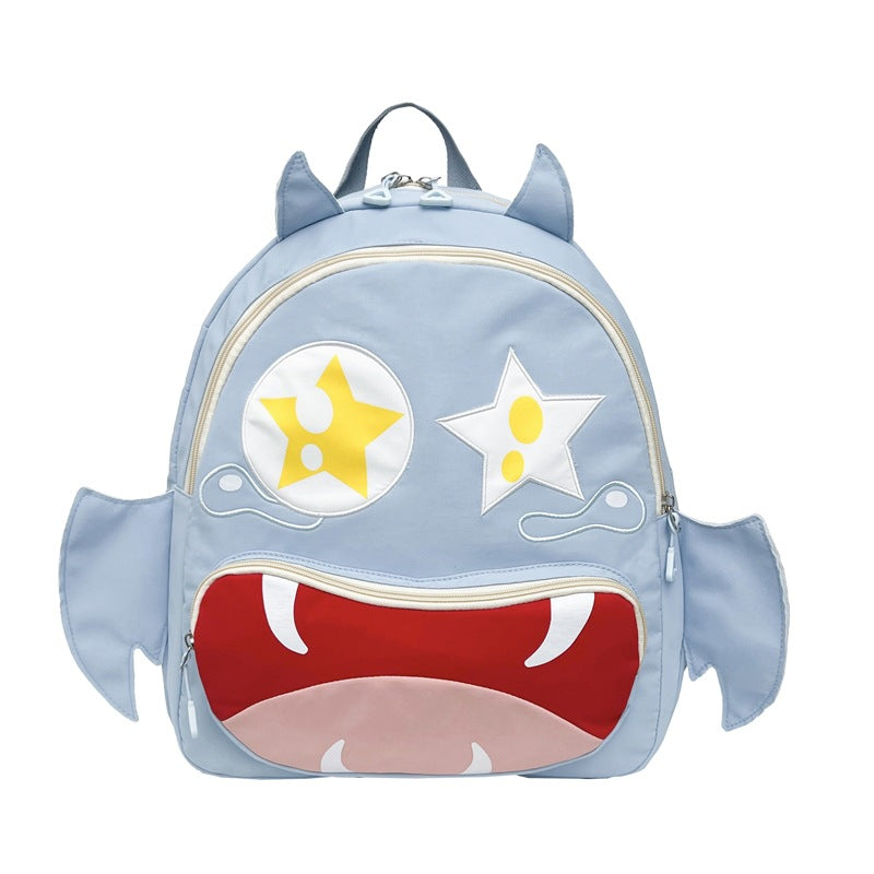 Playful plush backpack with animal face