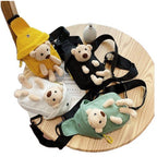 Cute Animal-Themed Plush Sling Bag