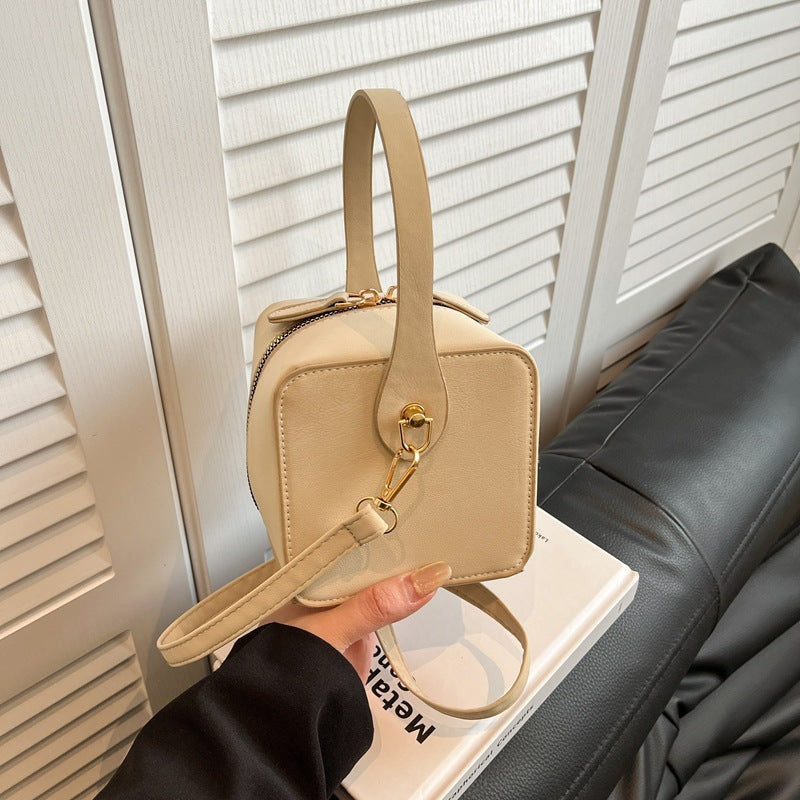 Ladies mini handbag with removable shoulder strap and elegant flap closure-https://detail.1688.com/offer/1038054422215.html-Calm Wears-Khaki-nothing-Calm Wears