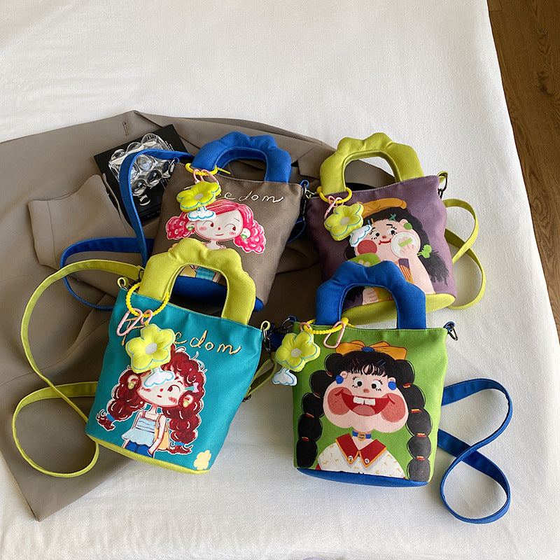 Plush handbag in the cheeky children's motif