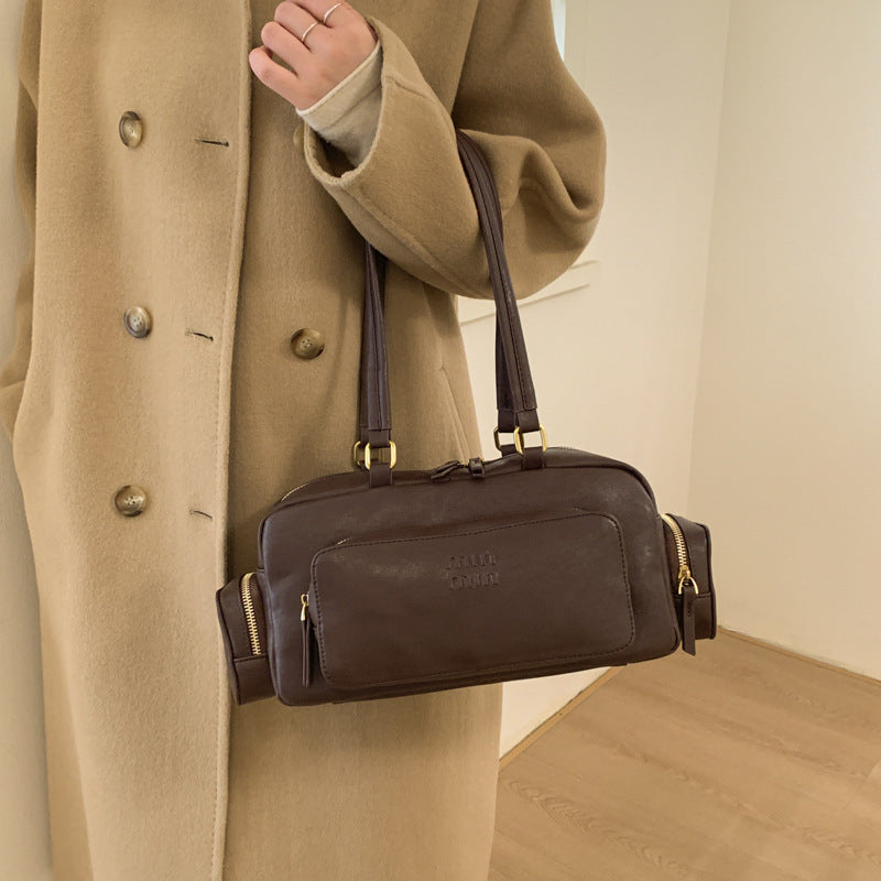 Women's elegant shoulder bag with practical organizer-https://detail.1688.com/offer/1001594782253.html-Calm Wears-Braun-nothing-Calm Wears