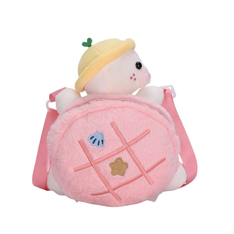 Cuddly soft children's backpack with cute animal design