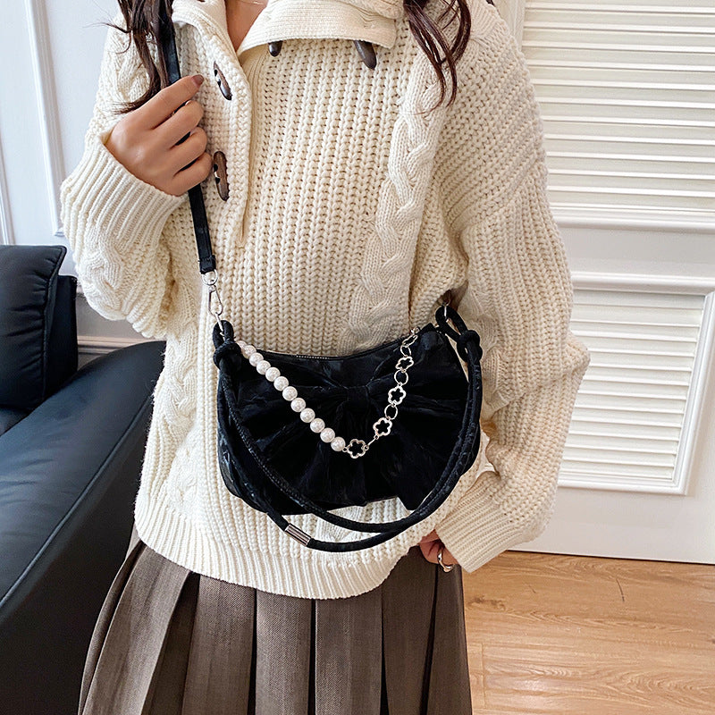 Elegant Bow-Embellished Handbag