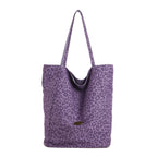 Stylish Reversible Leopard Print Tote Bag