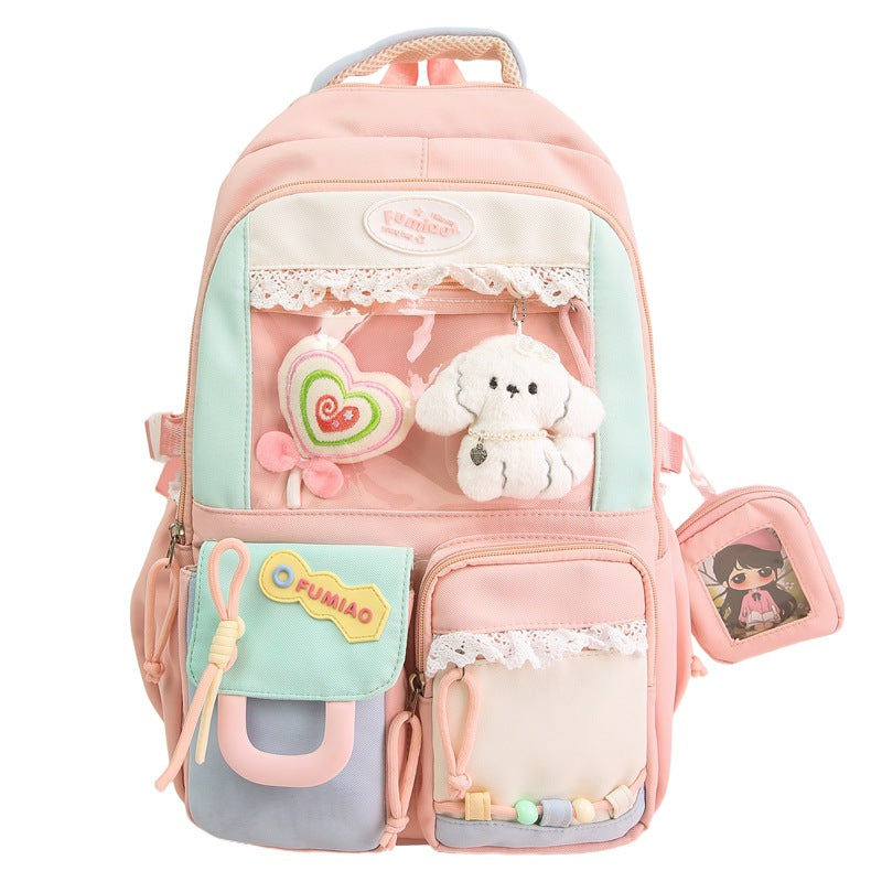 Cute and Functional School Backpack-https://detail.1688.com/offer/935111825205.html-Calm Wears-Pink-Calm Wears