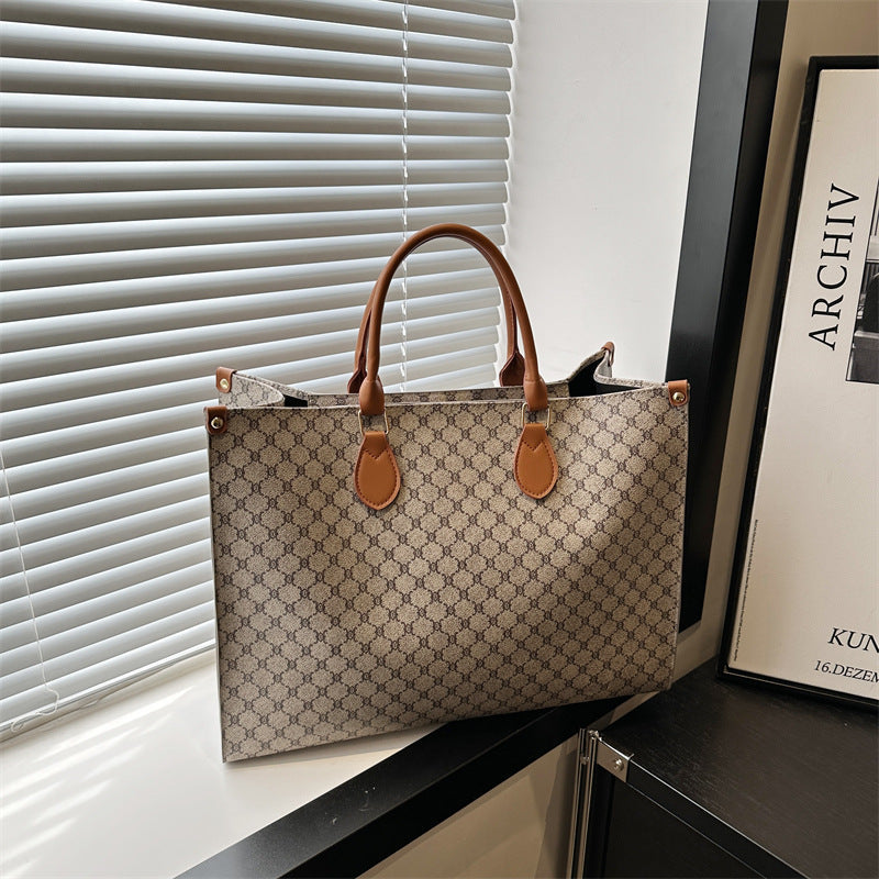 Women elegant tote bag with high-quality monogram design-https://detail.1688.com/offer/923738887916.html-Calm Wears-Gray-nothing-Calm Wears