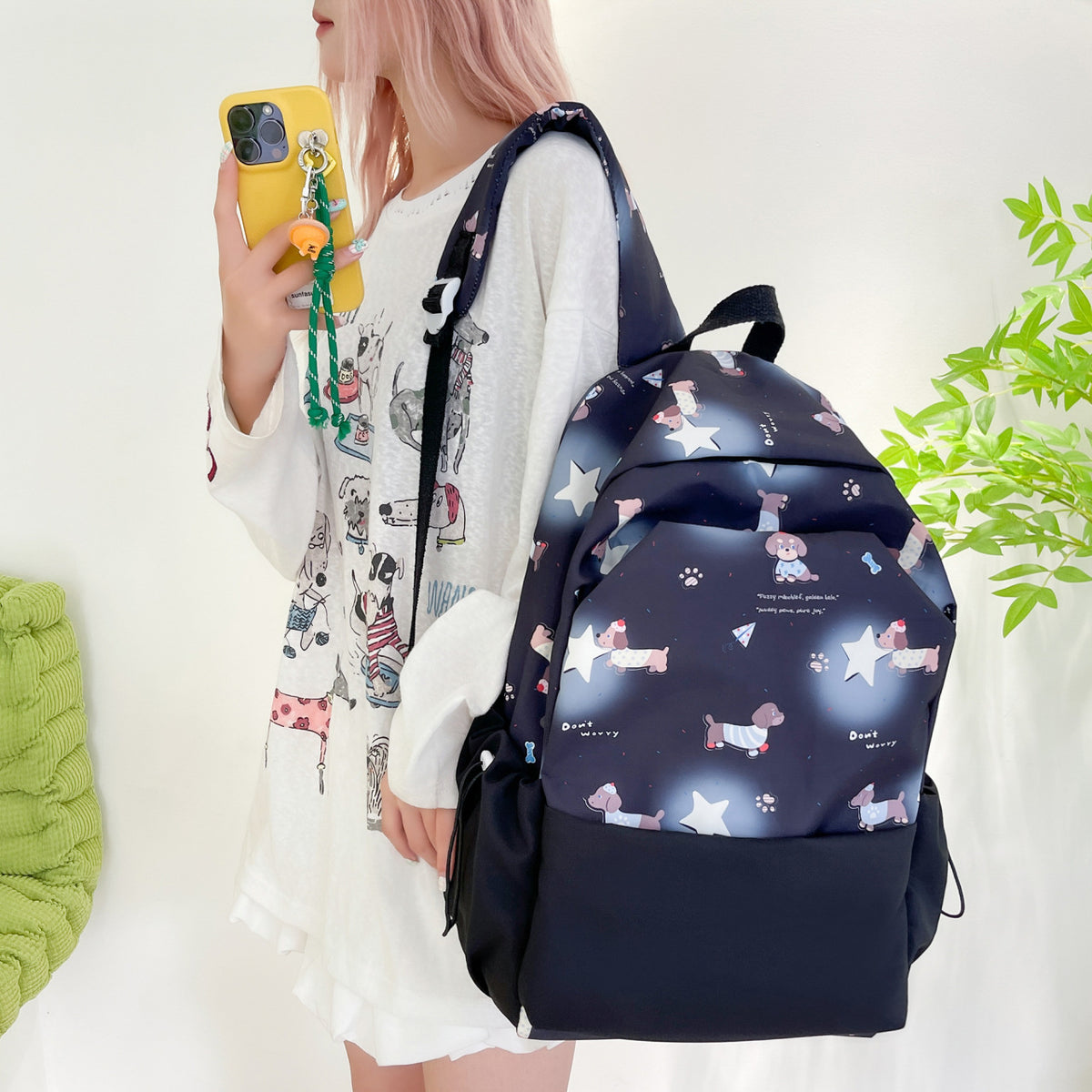Backpack with Playful Animal Design and Large Storage